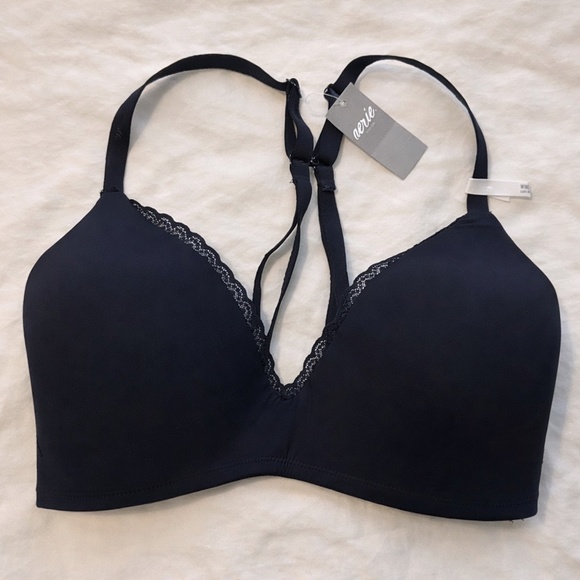 aerie Other - Women’s Black Real Happy Wireless Lightly Lined Bra | Aerie | Size 32DD | NWT